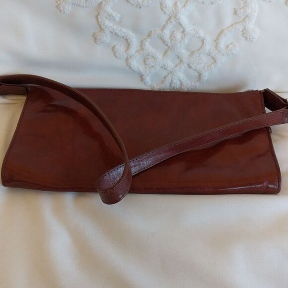 Monsac Super Smooth Glossy Italian Leather Shoulder/Clutch - Picture 8 of 14
